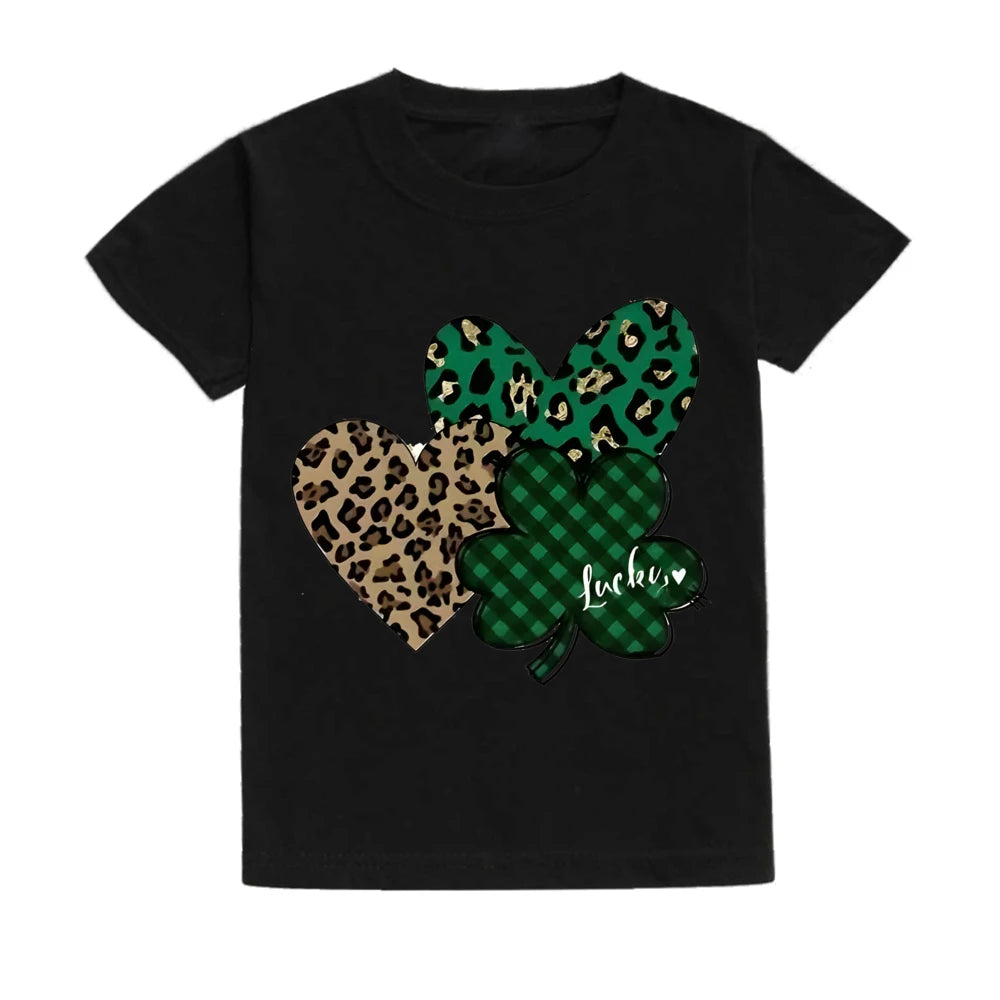 St. Patrick's Day Kids Heart Shamrock T-Shirt – Children's Irish Party Tee – The Party Days | The Party Days