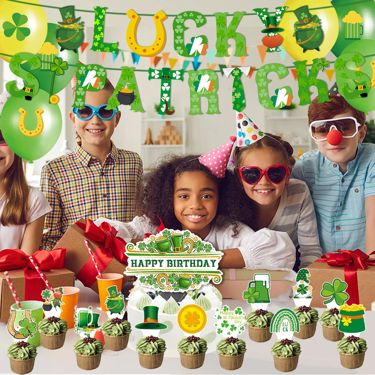 St. Patrick 's Day Decorations Lucky Irish Shamrock Saint Patrick