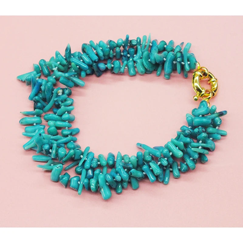 Natural Orange Coral Bracelet – Classic 3-Strand 9.5" – The Party Days | The Party Days