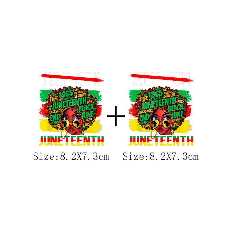 Juneteenth Iron-On Transfer Patch for Clothing – DIY Heat Sticker for T-Shirts & Hoodies | The Party Days | The Party Days
