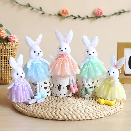Easter Bunny Hanging Ornaments - Adorable Cloth Doll Decorations for Spring