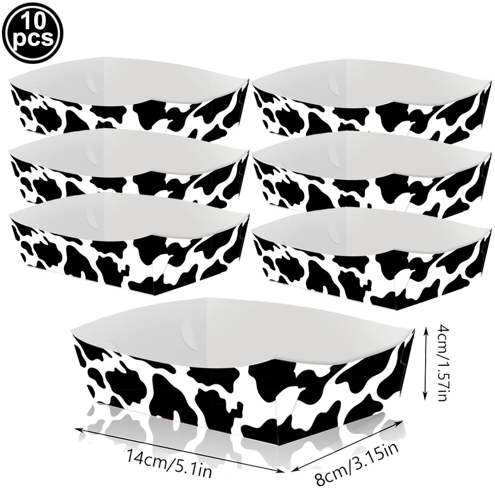 Cow Birthday Party Supplies – Farm Theme Disposable Tableware Set – The Party Days | The Party Days