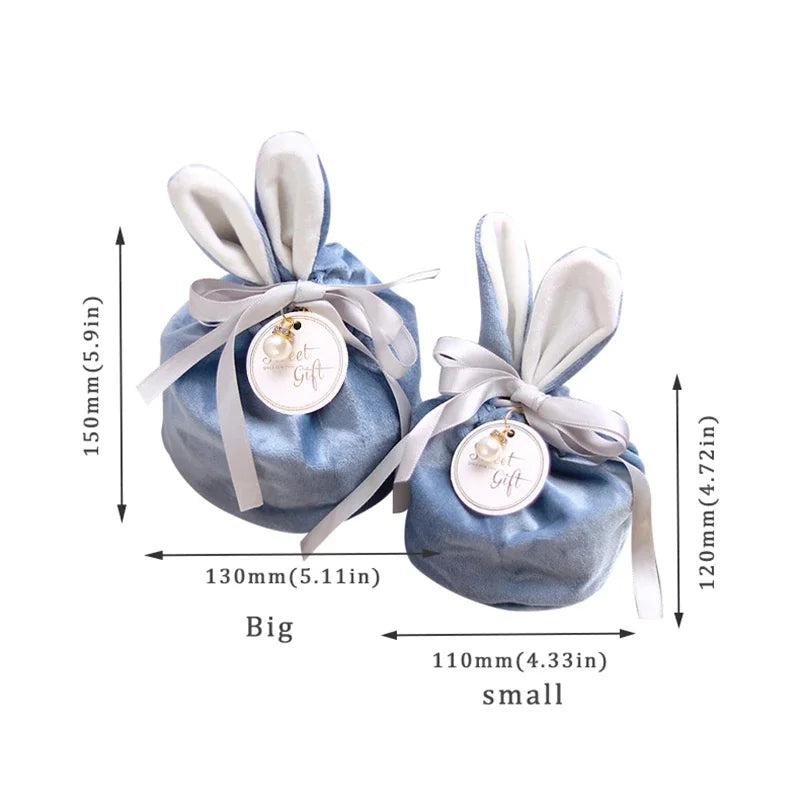 Velvet Easter Bunny Gift Bags – Premium Drawstring Candy & Chocolate Packaging – The Party Days | The Party Days