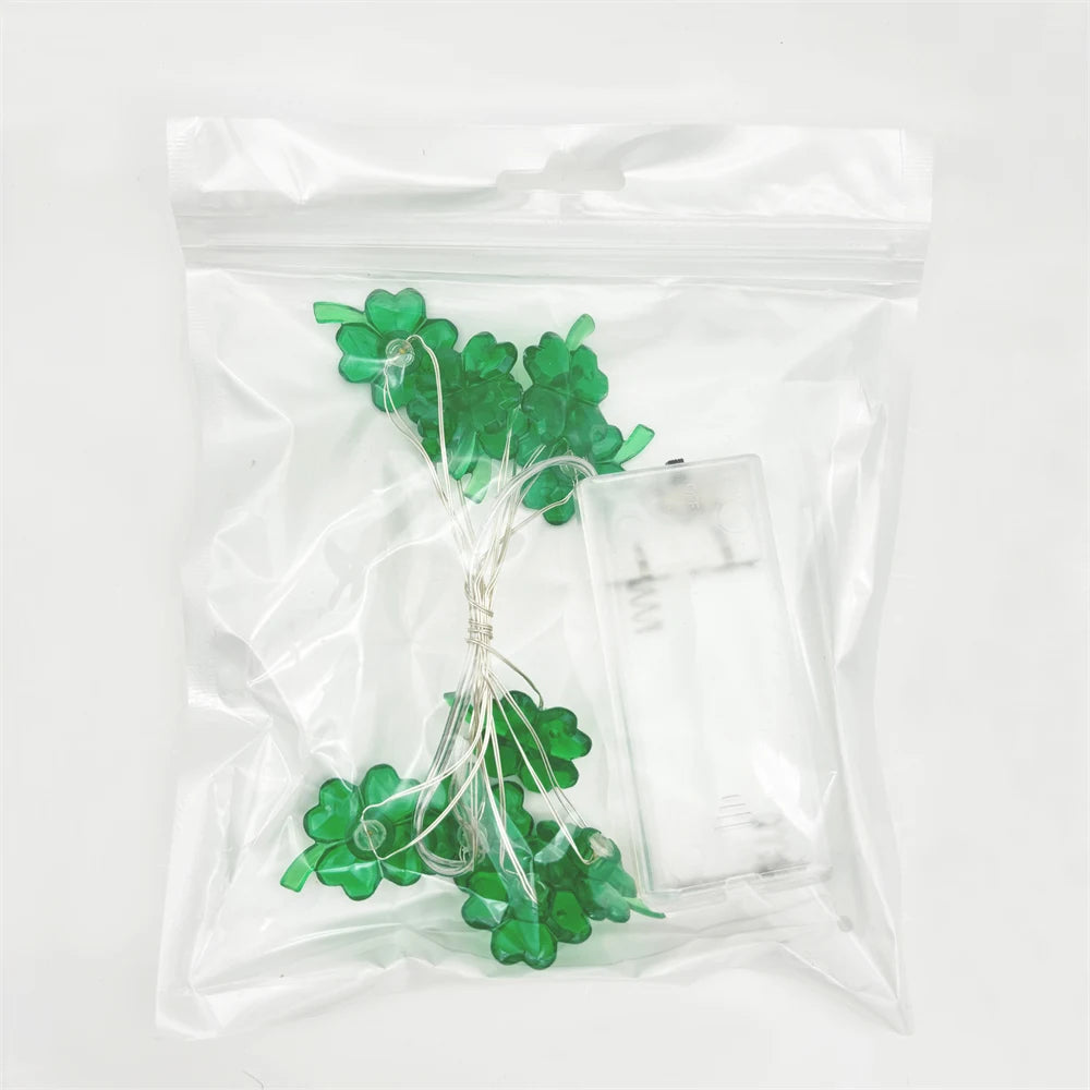 St. Patrick's Day Green LED String Lights – 10 LED Decorative Garland – The Party Days | The Party Days