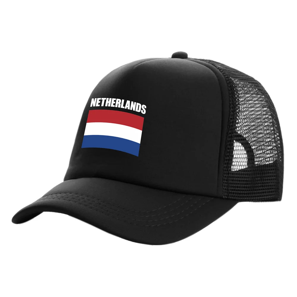 Netherlands Trucker Cap – Dutch Holland NL Mesh Net Baseball Hat | Unisex Summer Snapback | The Party Days