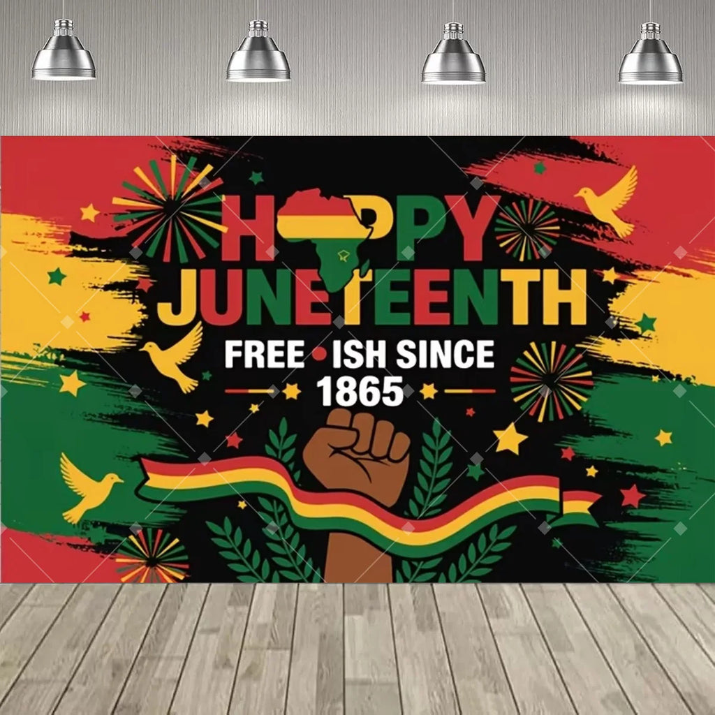 Juneteenth Backdrop – African American Freedom Day Party Photo Banner | The Party Days | The Party Days