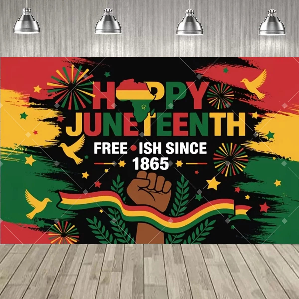 Juneteenth Backdrop – African American Freedom Day Party Photo Banner | The Party Days | The Party Days