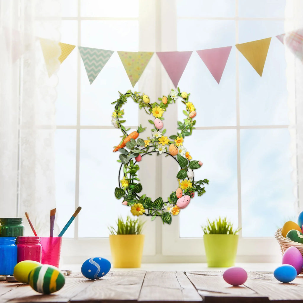 Easter Bunny Wire Wreath Frame – 16" DIY Metal Form for Spring Decor | The Party Days
