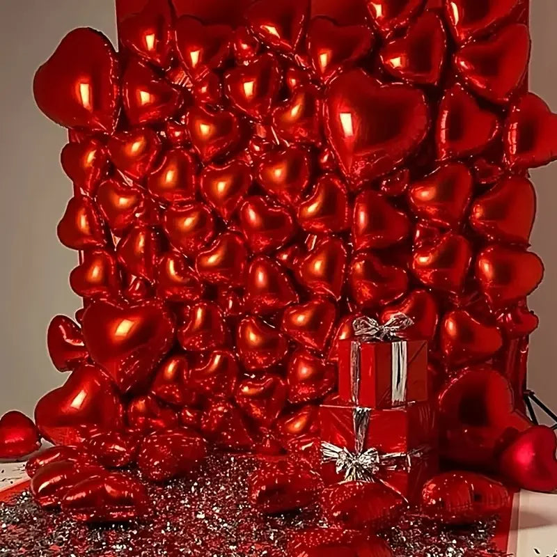 Heart Balloons Set of 50 – 5" Foil Heart Balloons for Parties & Celebrations – The Party Days | The Party Days