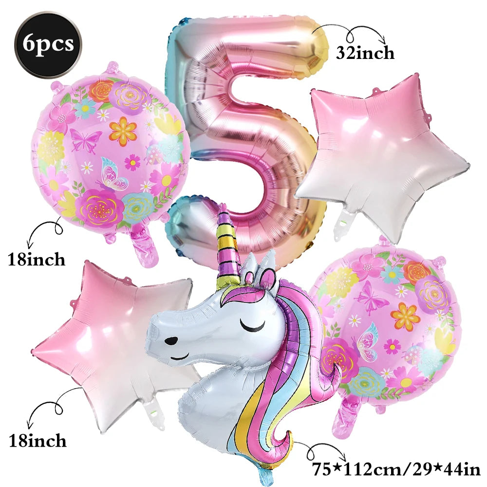 Unicorn Party Decoration Kit 1 | Plates, Napkins, Banner & Accessories | The Party Days | The Party Days