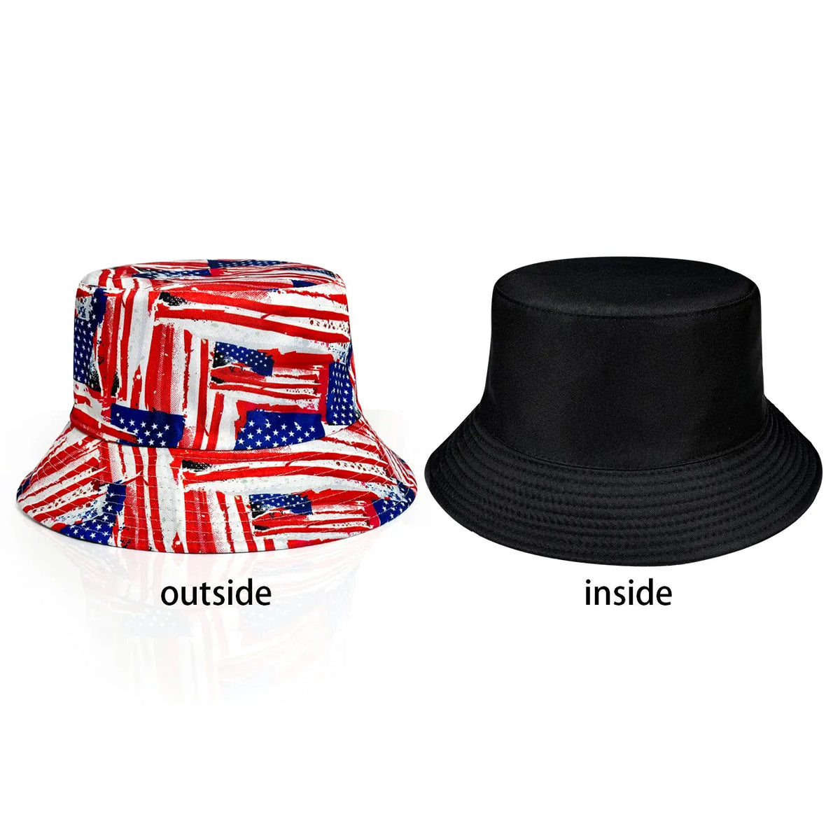 Patriotic American Flag Bucket Hat – Reversible, Foldable & Stars and Stripes | The Party Days | The Party Days
