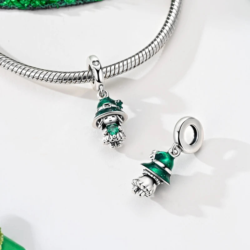 925 Silver St. Patrick's Day Shamrock Earring Charms – Four-Leaf Clover – The Party Days | The Party Days