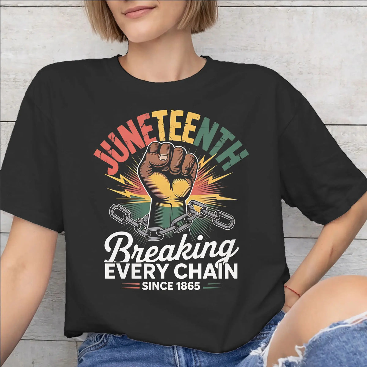 Juneteenth 1865 “Rooted In Freedom” Graphic T-Shirt – 100% Cotton Unisex Tee | The Party Days | The Party Days