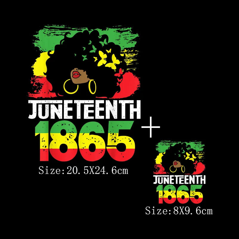 Juneteenth Iron-On Transfer Patch for Clothing – DIY Heat Sticker for T-Shirts & Hoodies | The Party Days | The Party Days