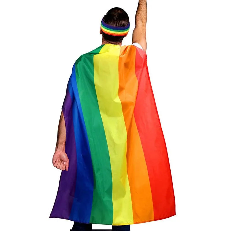 LGBT Rainbow Pride Cape & Headband Set – Holiday Party Costume | The Party Days | The Party Days