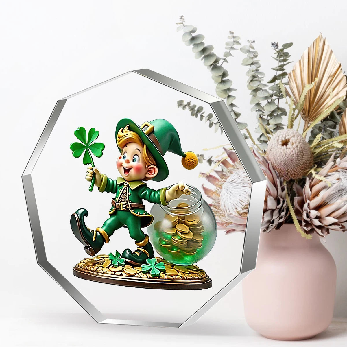 St. Patrick's Day Retro Leprechaun Acrylic Decoration – Irish Party Ornament – The Party Days | The Party Days