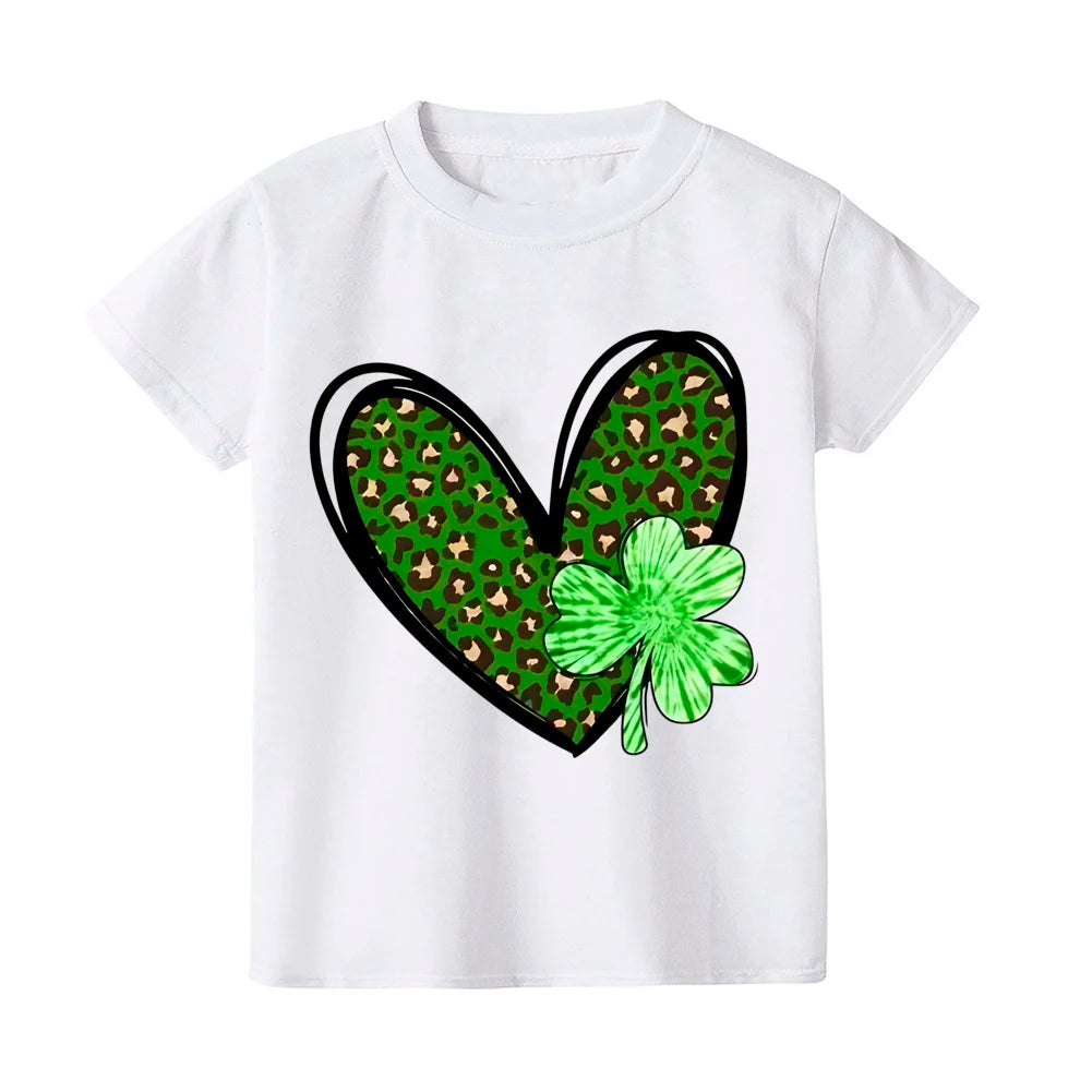 St. Patrick's Day Kids Heart Shamrock T-Shirt – Children's Irish Party Tee – The Party Days | The Party Days