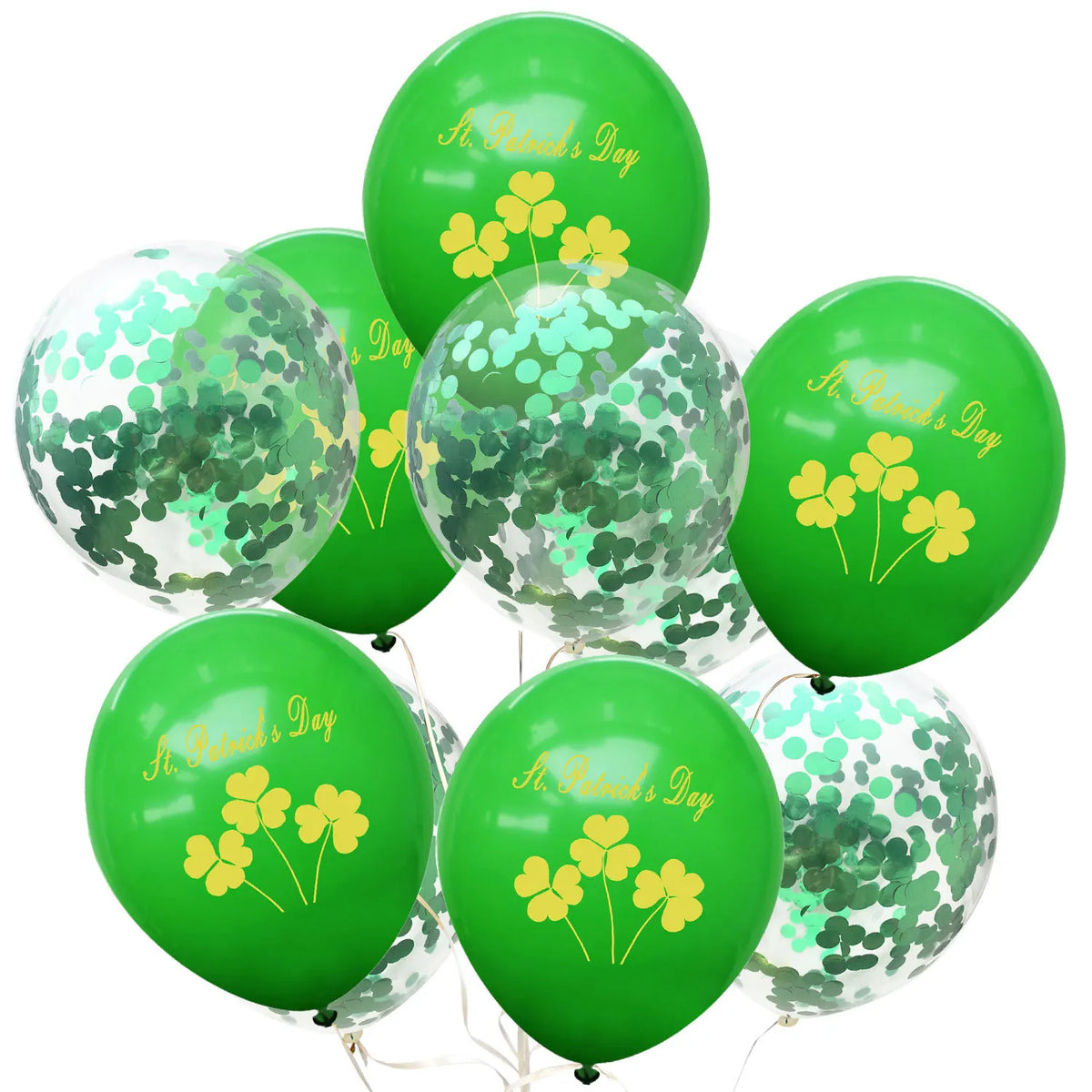 St. Patrick's Day Green Shamrock Latex Balloons – 12" Pack of 10 – The Party Days | The Party Days