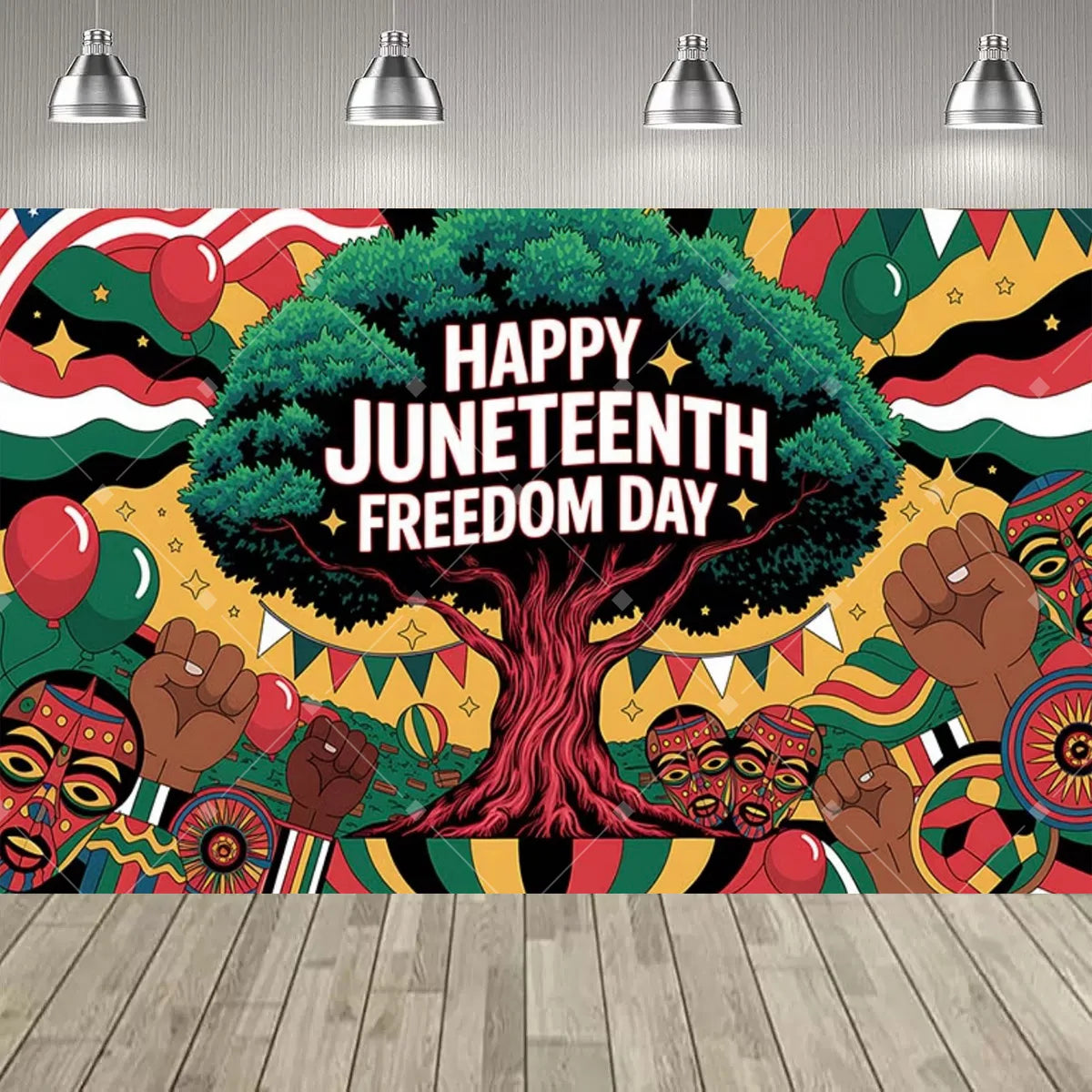 Juneteenth Backdrop – African American Freedom Day Party Photo Banner | The Party Days | The Party Days