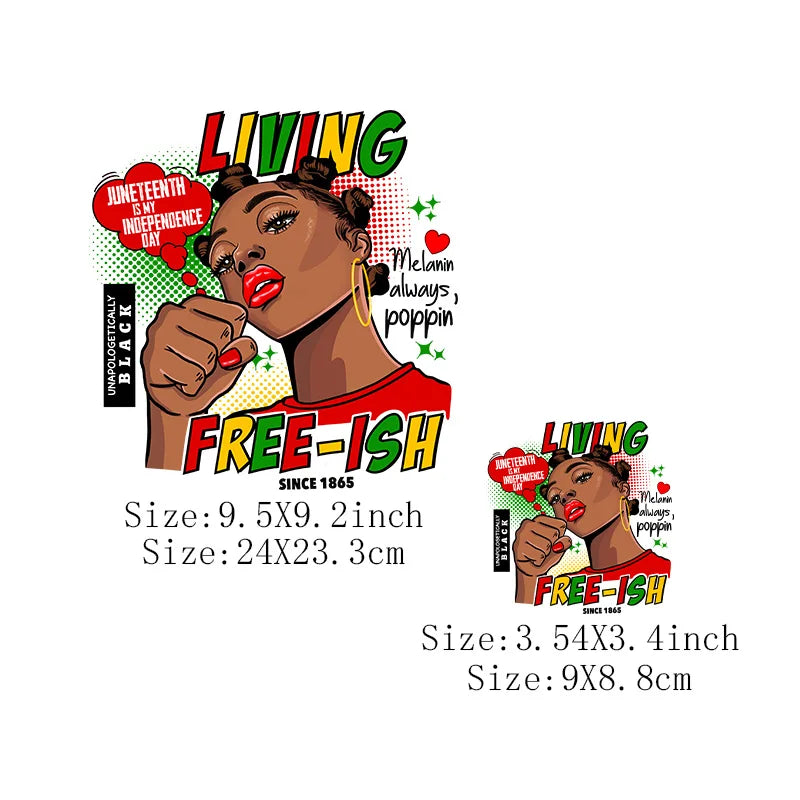 Juneteenth Iron-On Transfer Patch for Clothing – DIY Heat Sticker for T-Shirts & Hoodies | The Party Days | The Party Days