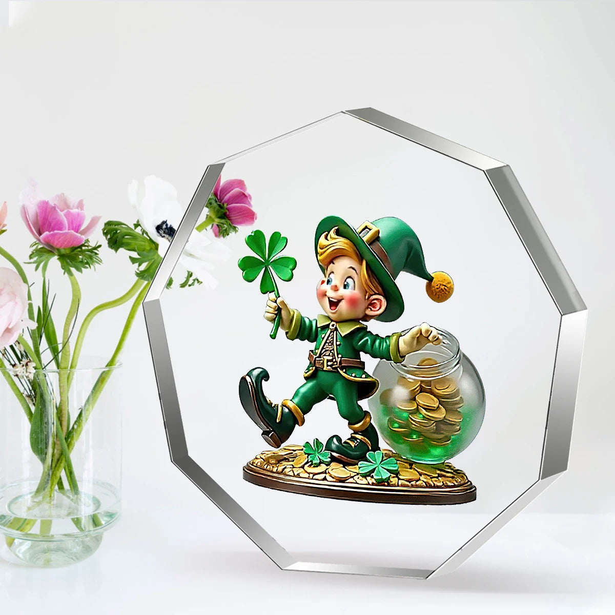 St. Patrick's Day Retro Leprechaun Acrylic Decoration – Irish Party Ornament – The Party Days | The Party Days