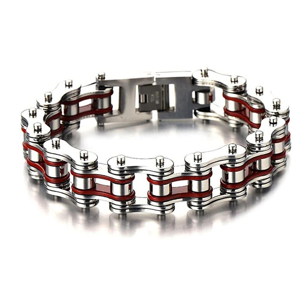 Punk Stainless Steel Motorcycle Chain Bracelet – Biker Wrist Jewelry – The Party Days | The Party Days