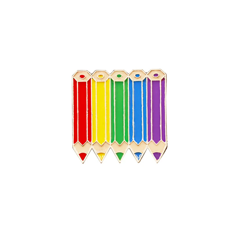 Rainbow Pride Enamel Lapel Pin – LGBT Flag Heart Brooch | The Party Days | The Party Days
