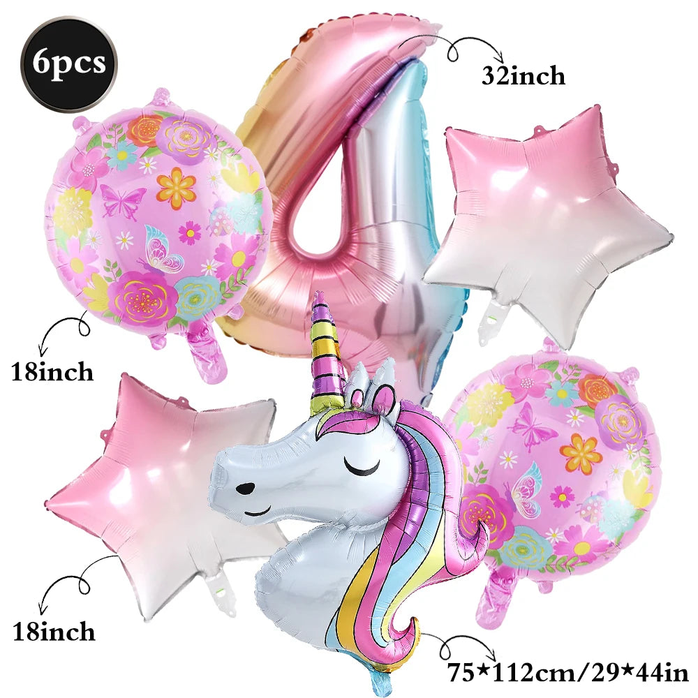 Unicorn Party Decoration Kit 1 | Plates, Napkins, Banner & Accessories | The Party Days | The Party Days