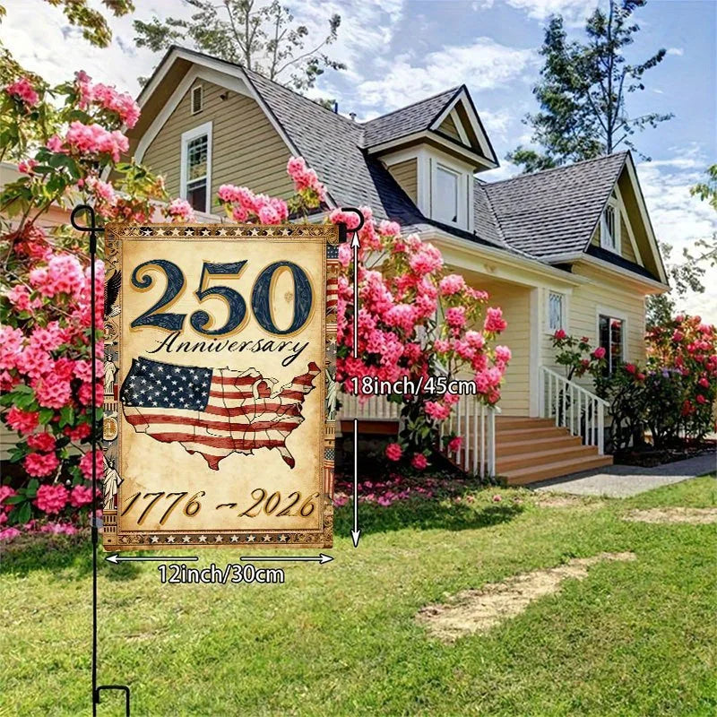 USA 250th Anniversary Garden Flag – Patriotic Double-Sided Yard Flag 12x18 in – The Party Days | The Party Days