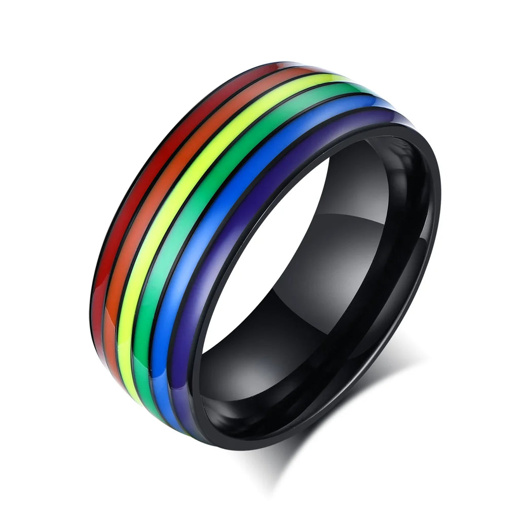 Rainbow Pride Ring – LGBT Multicolor Stainless Steel Ring | The Party Days | The Party Days