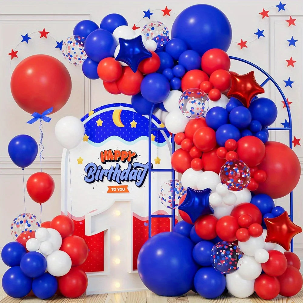 140-Piece Patriotic Balloon Garland Arch Kit – Red, White & Blue for 4th of July & Parties – The Party Days | The Party Days