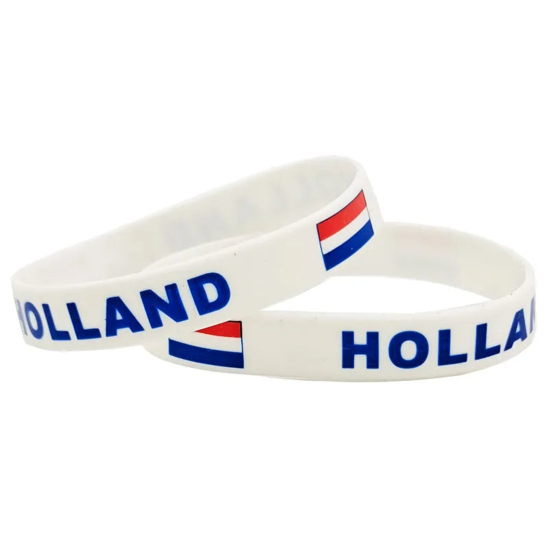 Netherlands Flag Silicone Wristband – Holland Football Sports Souvenir Bracelet – The Party Days | The Party Days
