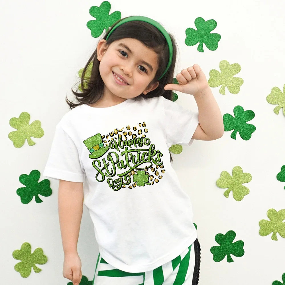 St. Patrick's Day Kids Heart Shamrock T-Shirt – Children's Irish Party Tee – The Party Days | The Party Days