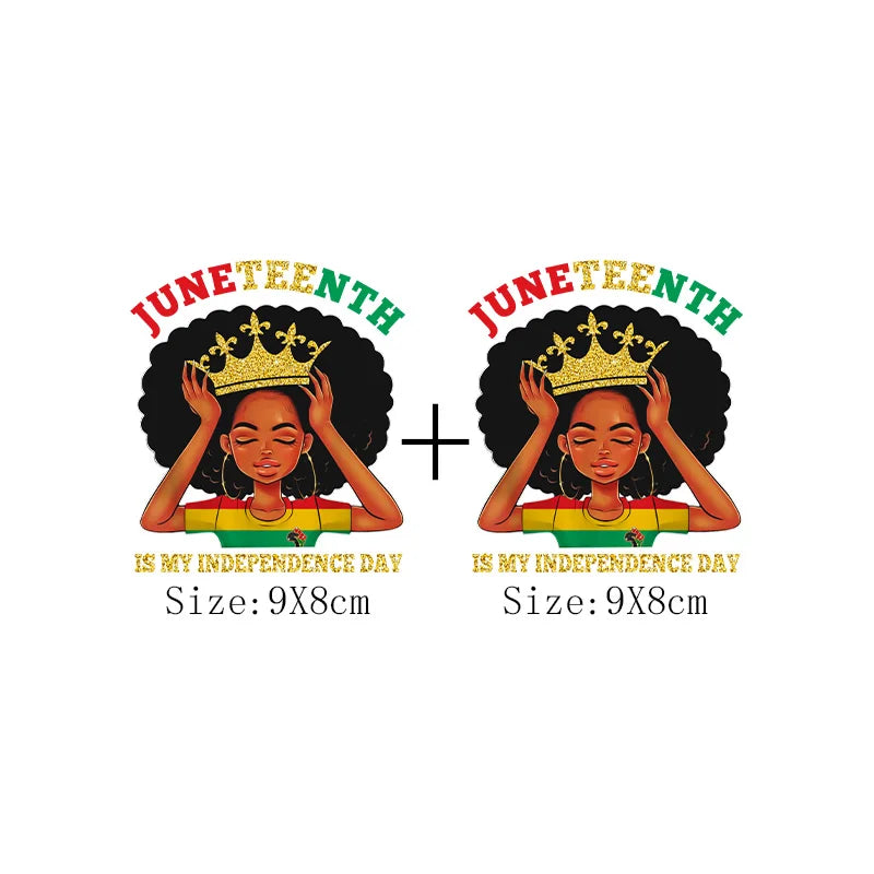 Juneteenth Iron-On Transfer Patch for Clothing – DIY Heat Sticker for T-Shirts & Hoodies | The Party Days | The Party Days