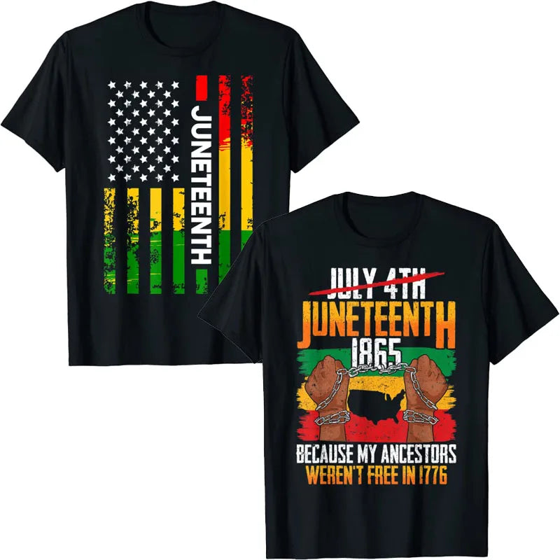 Juneteenth Blackity Heartbeat T-Shirt – Breaking Every Chain Since 1865 | The Party Days | The Party Days