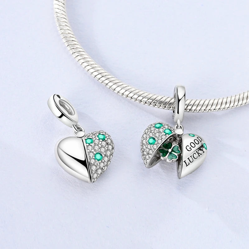 925 Silver St. Patrick's Day Shamrock Earring Charms – Four-Leaf Clover – The Party Days | The Party Days