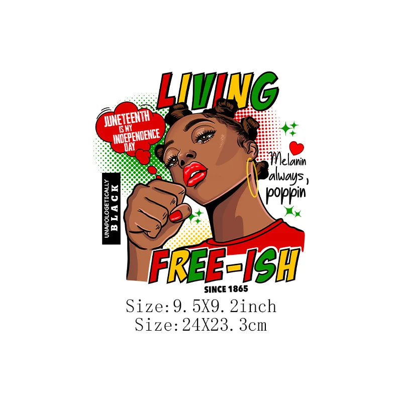 Juneteenth Iron-On Transfer Patch for Clothing – DIY Heat Sticker for T-Shirts & Hoodies | The Party Days | The Party Days