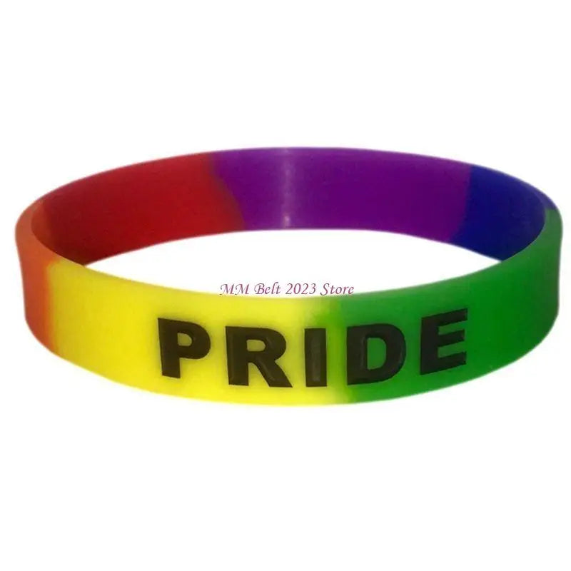 Rainbow Pride Silicone Bracelet – LGBT Adjustable Braided Wristband | The Party Days | The Party Days