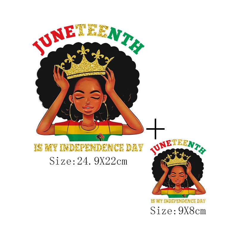 Juneteenth Iron-On Transfer Patch for Clothing – DIY Heat Sticker for T-Shirts & Hoodies | The Party Days | The Party Days