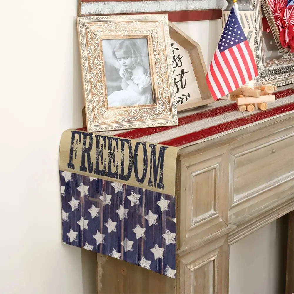 4th of July American Linen Table Runners