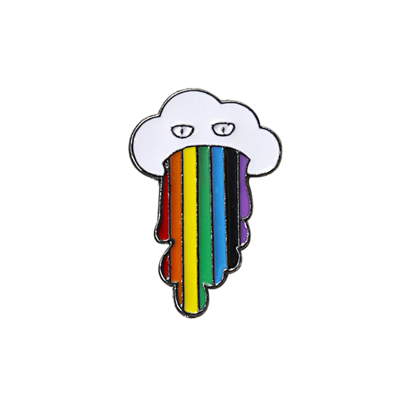 Rainbow Pride Enamel Lapel Pin – LGBT Flag Heart Brooch | The Party Days | The Party Days