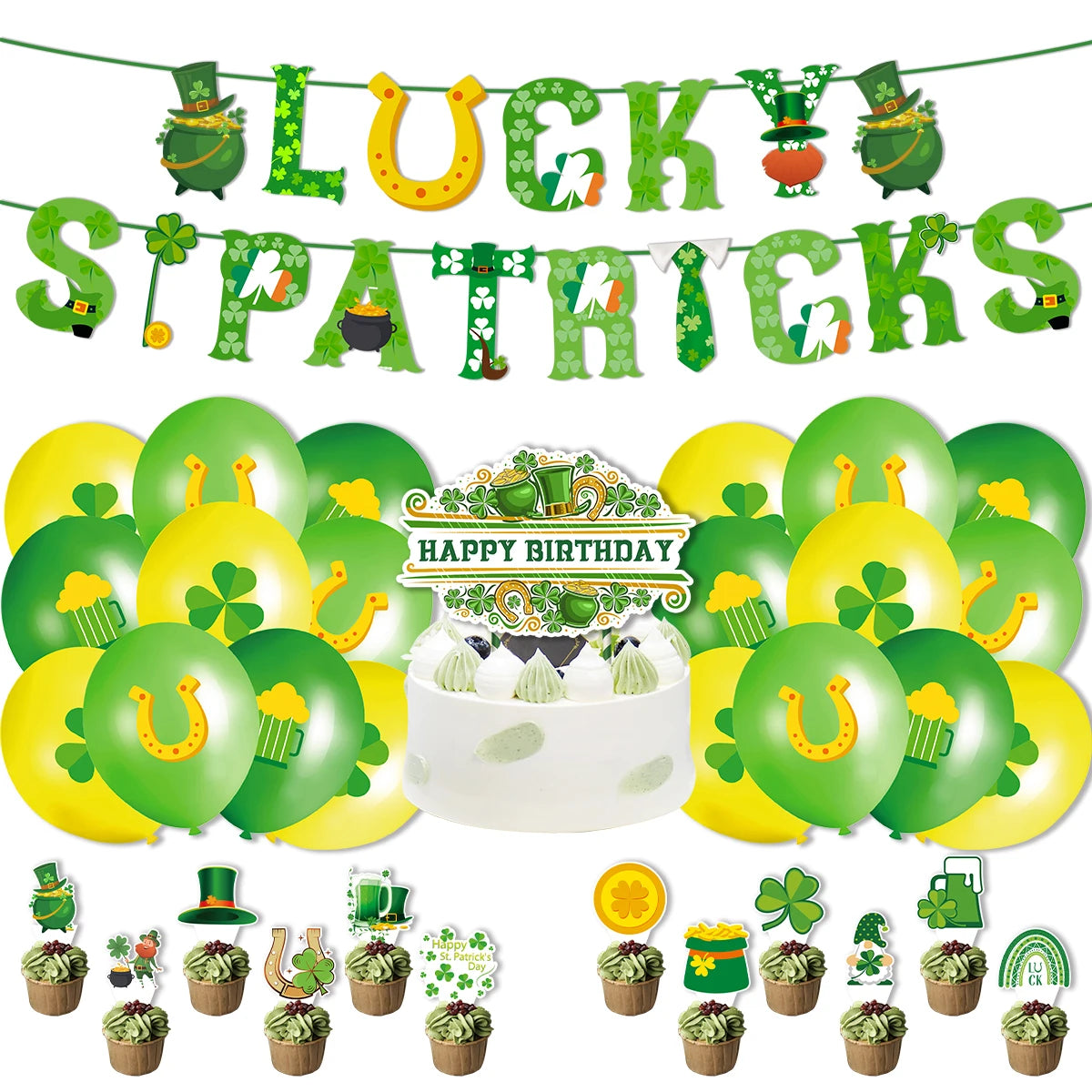 St. Patrick 's Day Decorations Lucky Irish Shamrock Saint Patrick