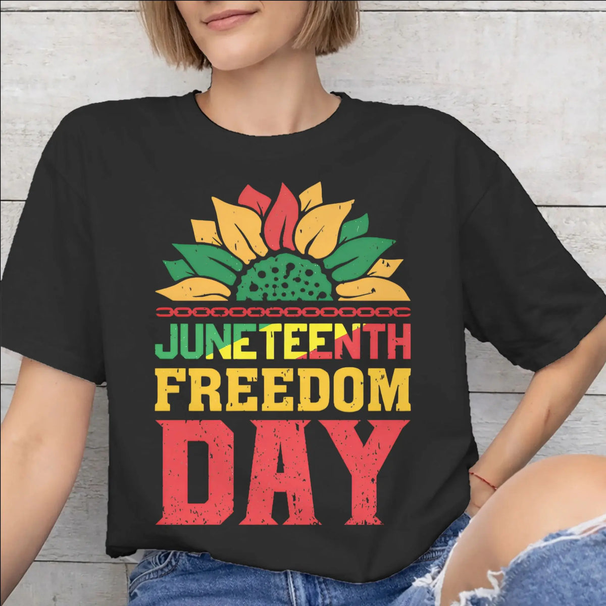 Juneteenth 1865 “Rooted In Freedom” Graphic T-Shirt – 100% Cotton Unisex Tee | The Party Days | The Party Days