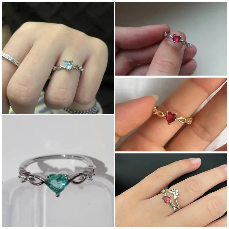Simple Heart Ring for Women – Cubic Zirconia Romantic Gift | The Party Days | The Party Days