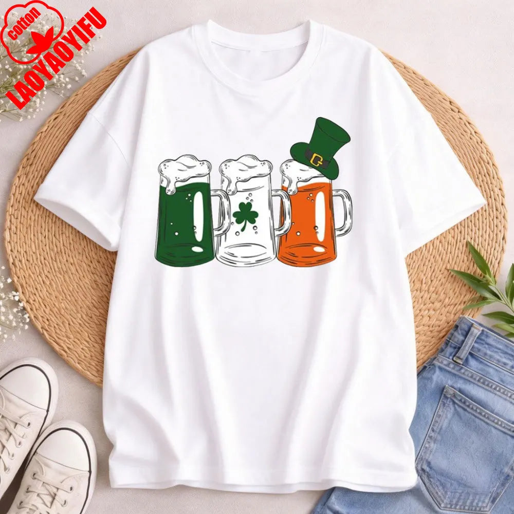 Irish Beer Women's T-Shirt – St. Patrick's Day Cotton Tee – The Party Days | The Party Days