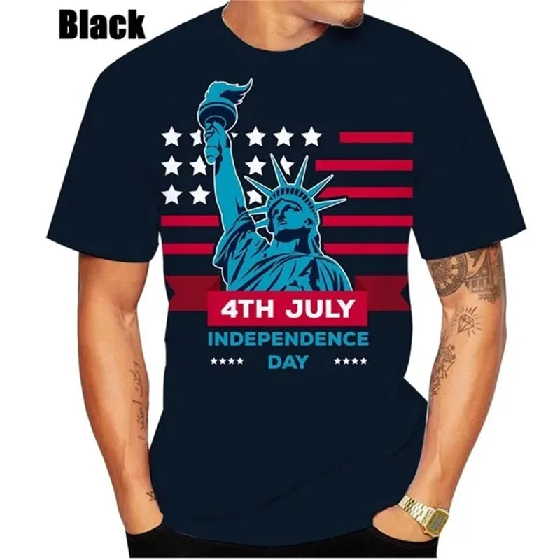 Statue of Liberty 3D Print T-Shirt – Graphic Tee for Men, Women & Kids – The Party Days | The Party Days
