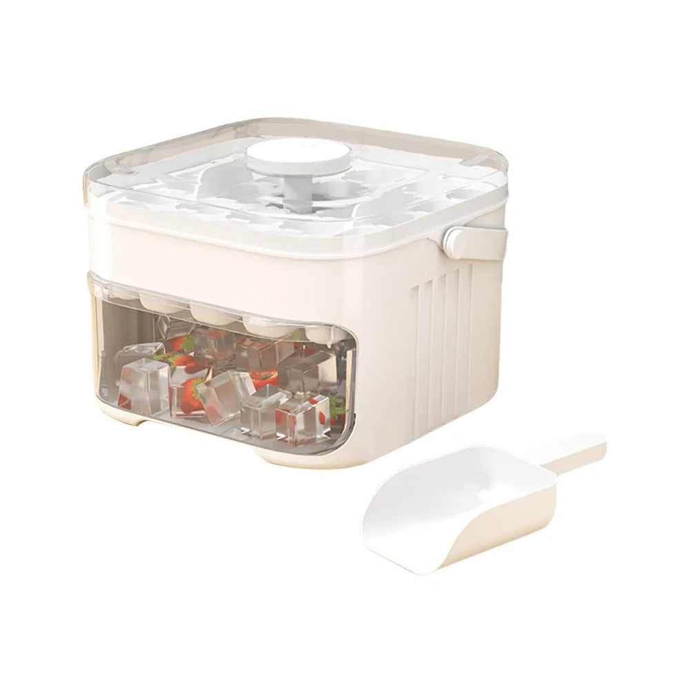 Ice Cube Maker 50 Cubes – Reusable Food Grade Mold with Easy Press Lid & Ice Scoop | The Party Days | The Party Days