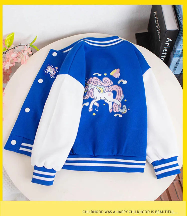 Girls Unicorn Baseball Jacket | The Party Days | The Party Days