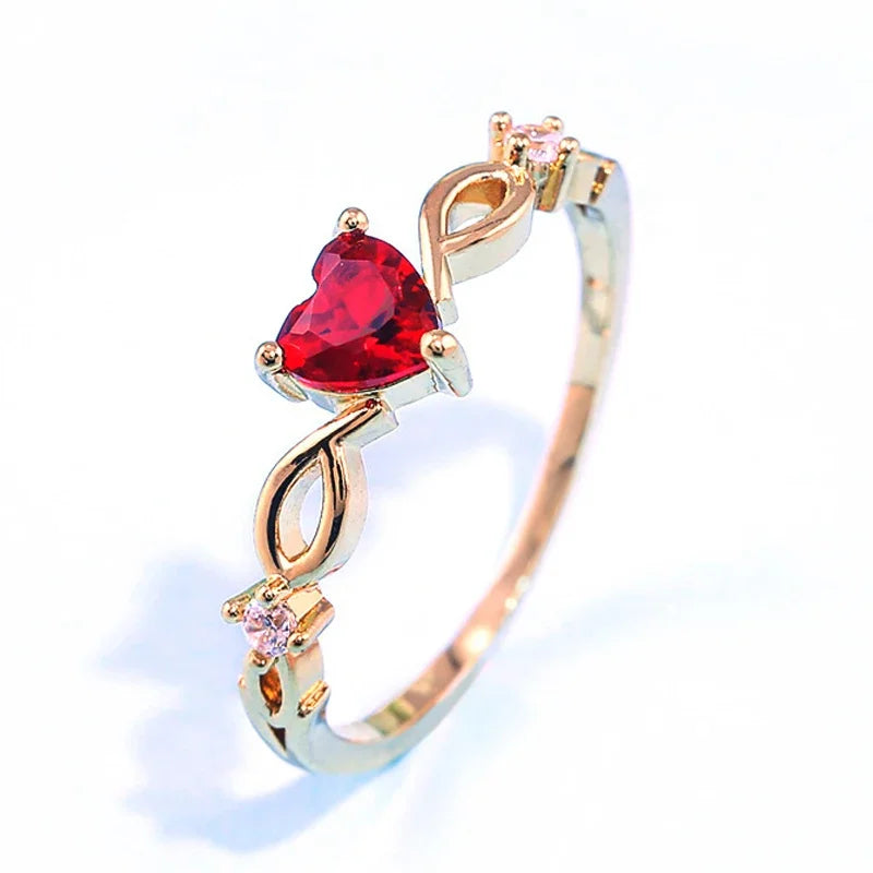 Simple Heart Ring for Women – Cubic Zirconia Romantic Gift | The Party Days | The Party Days