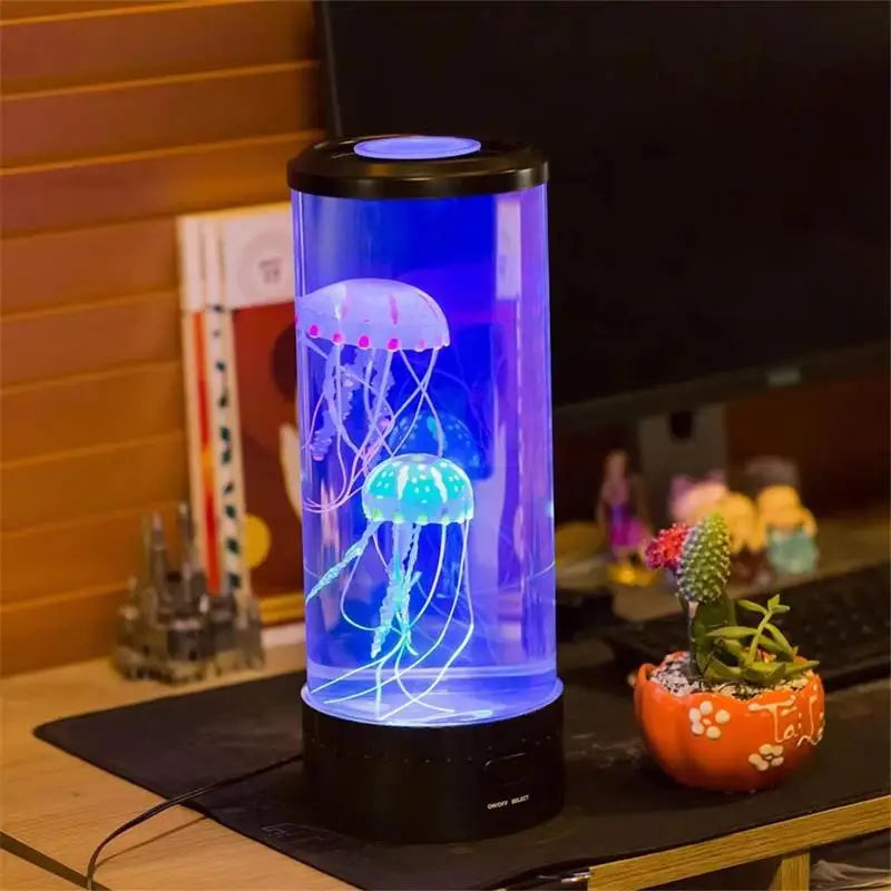 D5 Jellyfish Lamp Color-Changing LED 7 Colors Mood Aquarium Ocean Night Light Bedroom Desktop Decor Light Birthday Gift for Kids | The Party Days | The Party Days